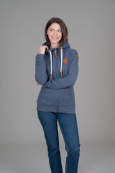 Sweat à capuche zippé marine Hera